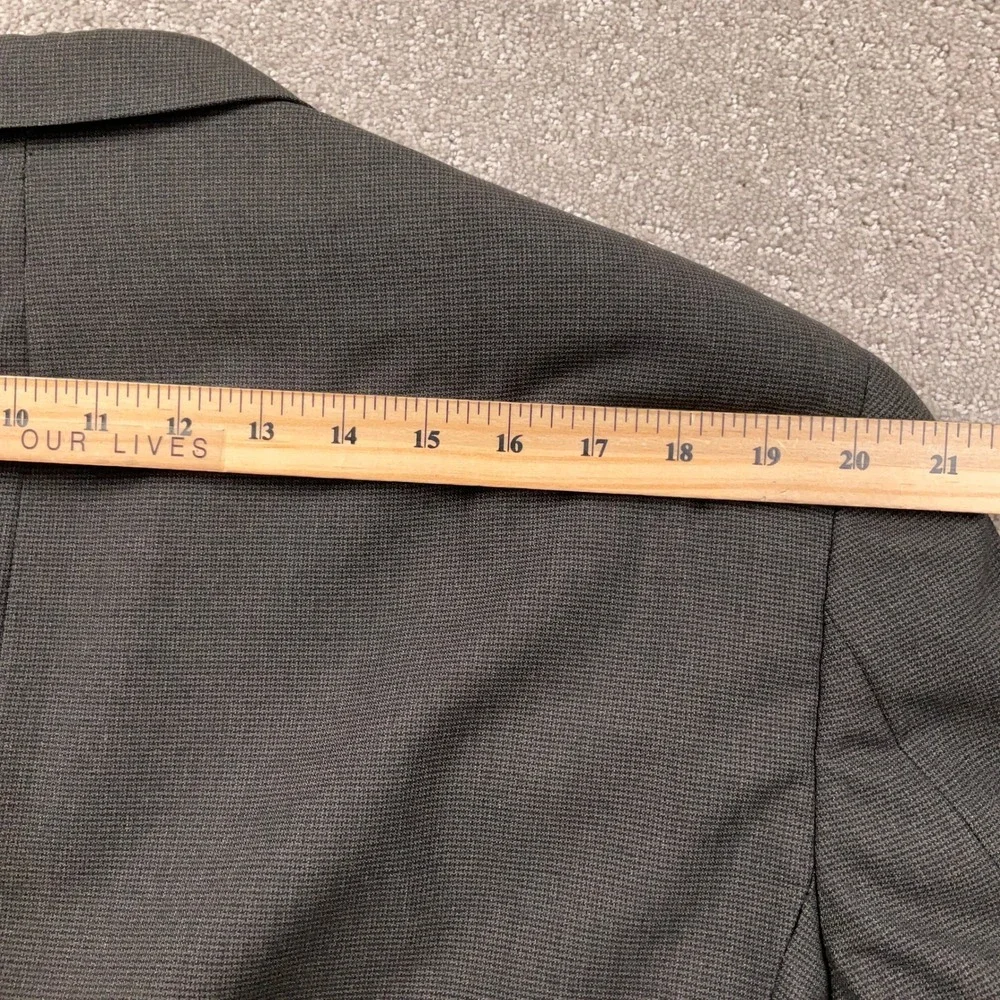 Hart Schaffner‎ Marx Suit Men 43 38W 27.5L Gray Bespoke Worsted Wool USA VTG